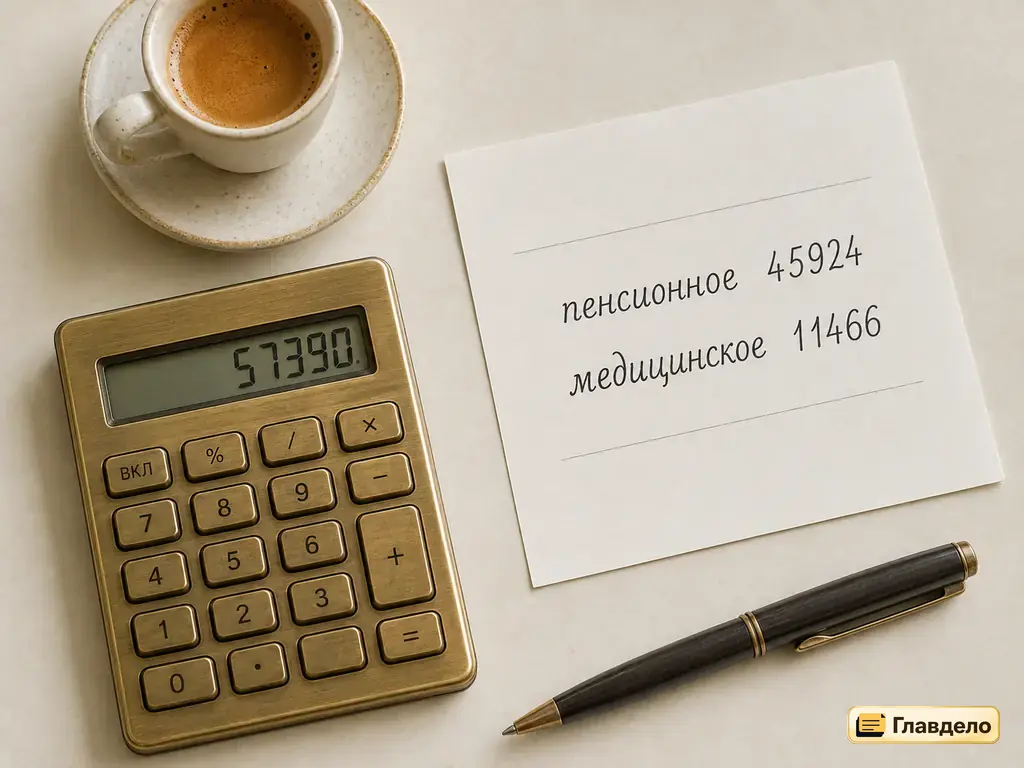 Калькулятор страховых взносов ИП 2026: фиксированная часть 57390 рублей и расчёт суммы