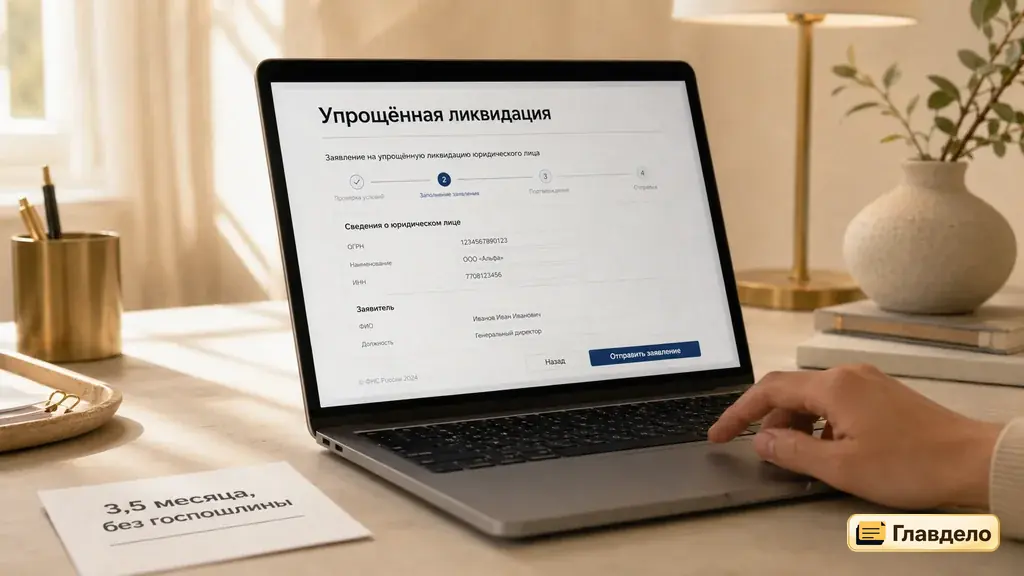 Упрощённая ликвидация ООО для МСП без долгов