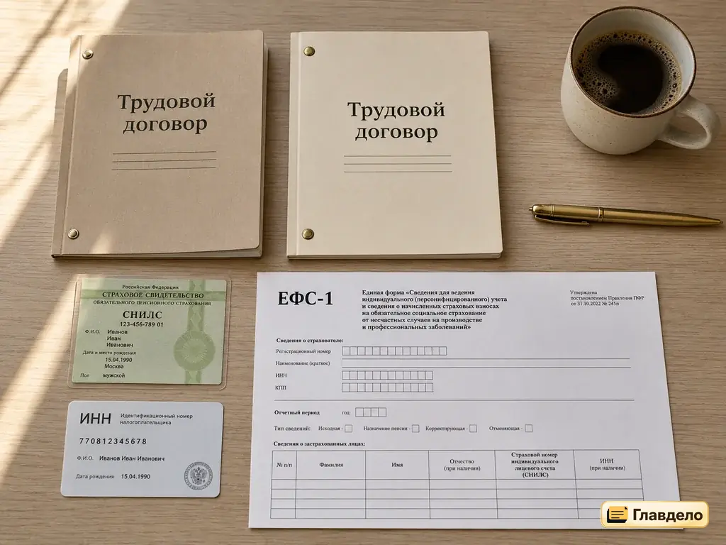 Оформление приёма работника к ИП - документы и ЕФС-1