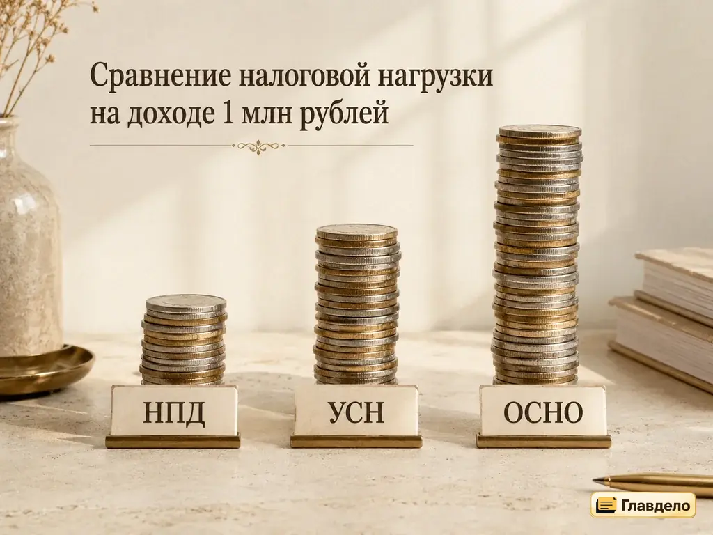 Налоговая нагрузка на НПД, УСН и ОСНО